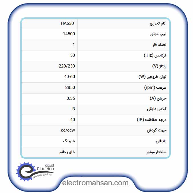 الکترو مشعل 50 وات، تکفاز، با خازن مدل الکتروژن