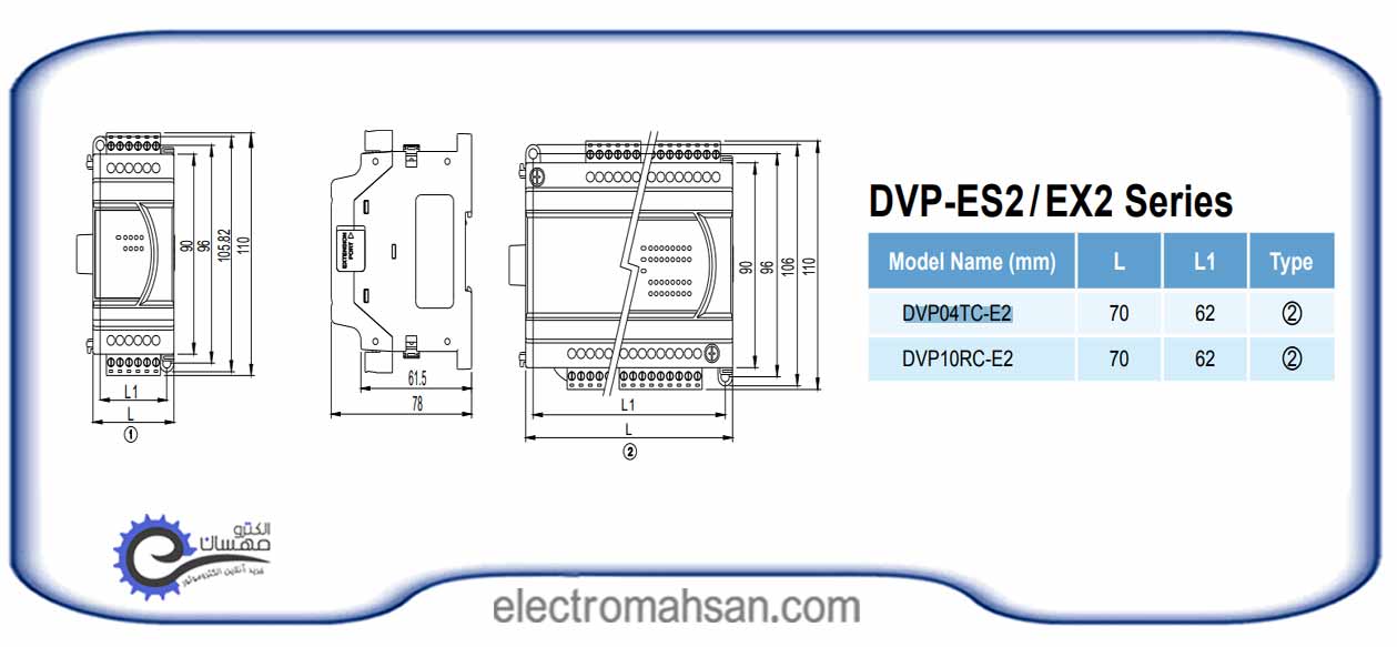 کارت دما دلتا مدل DVP04TC-E2 DVP04TC E2