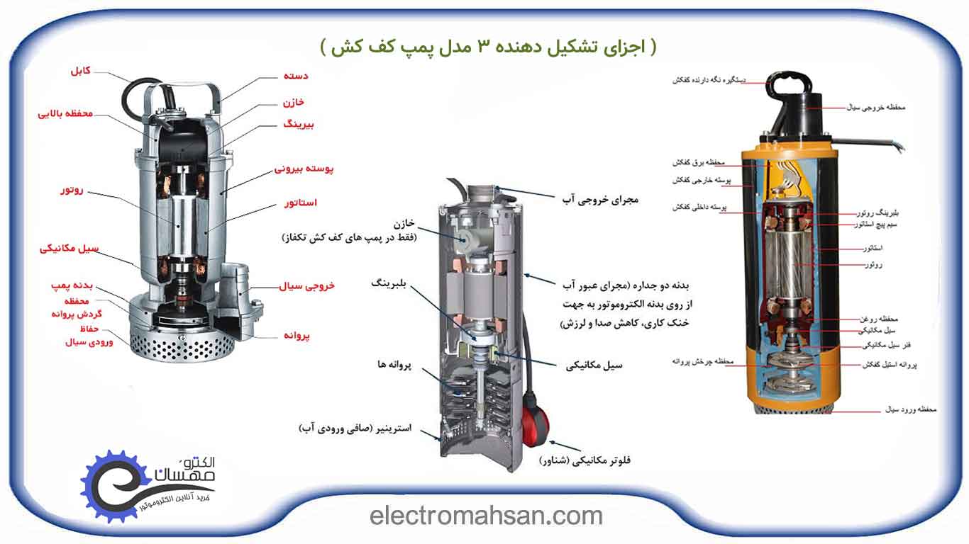 اجزاء پمپ کف کش