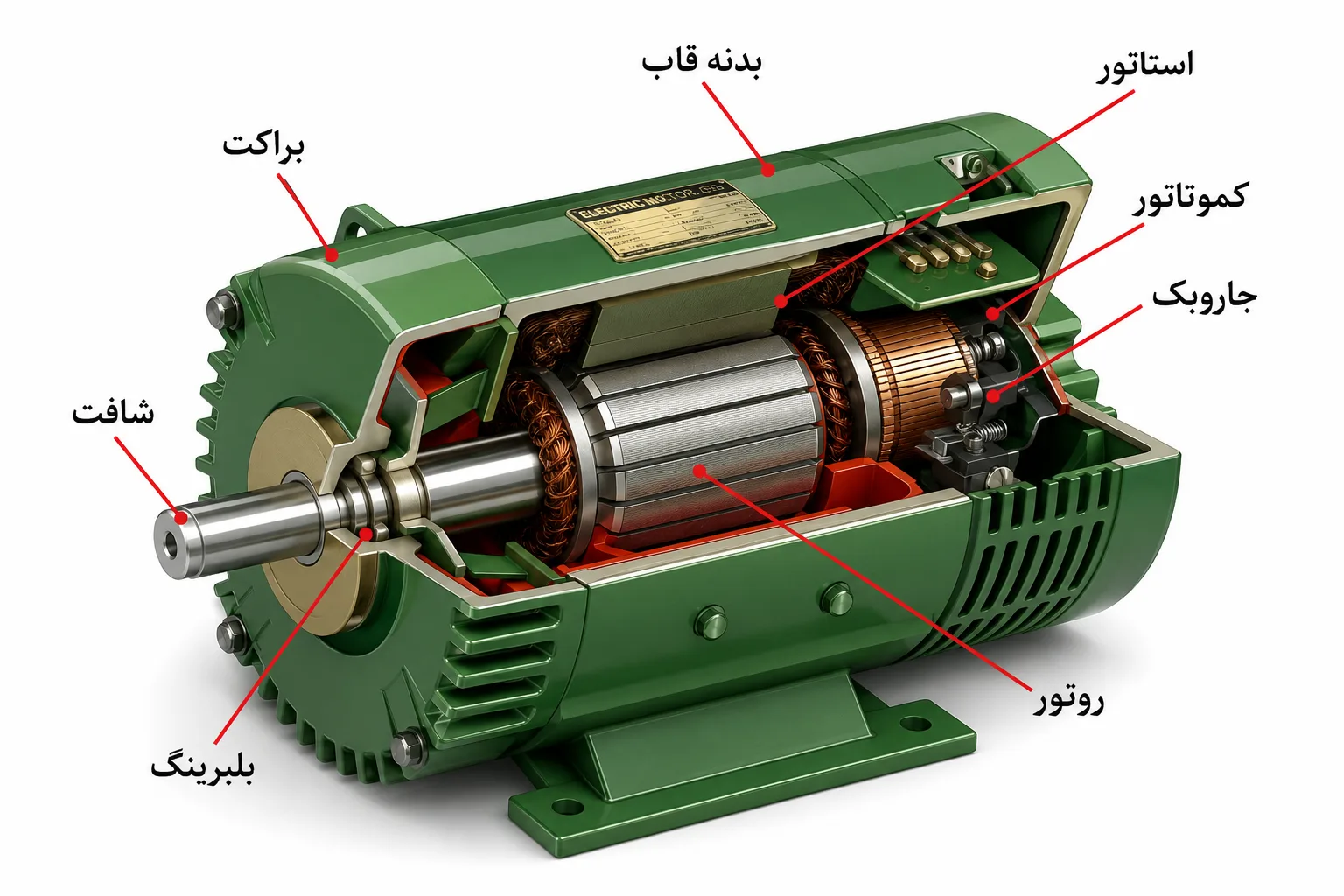 اجزای الکتروموتور